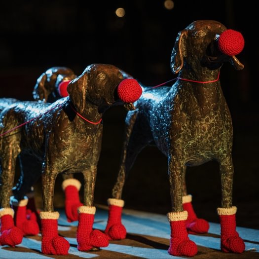 Skulpturale Komposition „Litauischer Jagdhund“