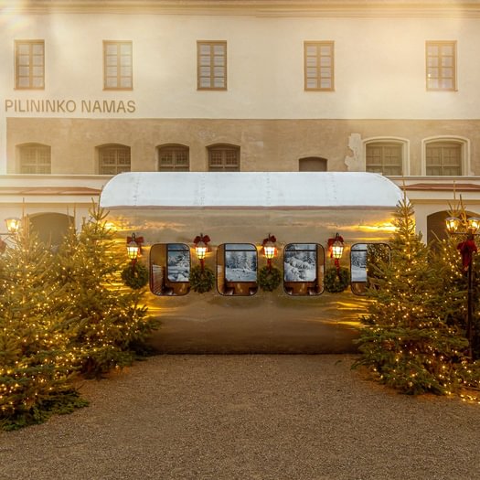 The National Museum of Lithuania's festive installation "Christmas Train"